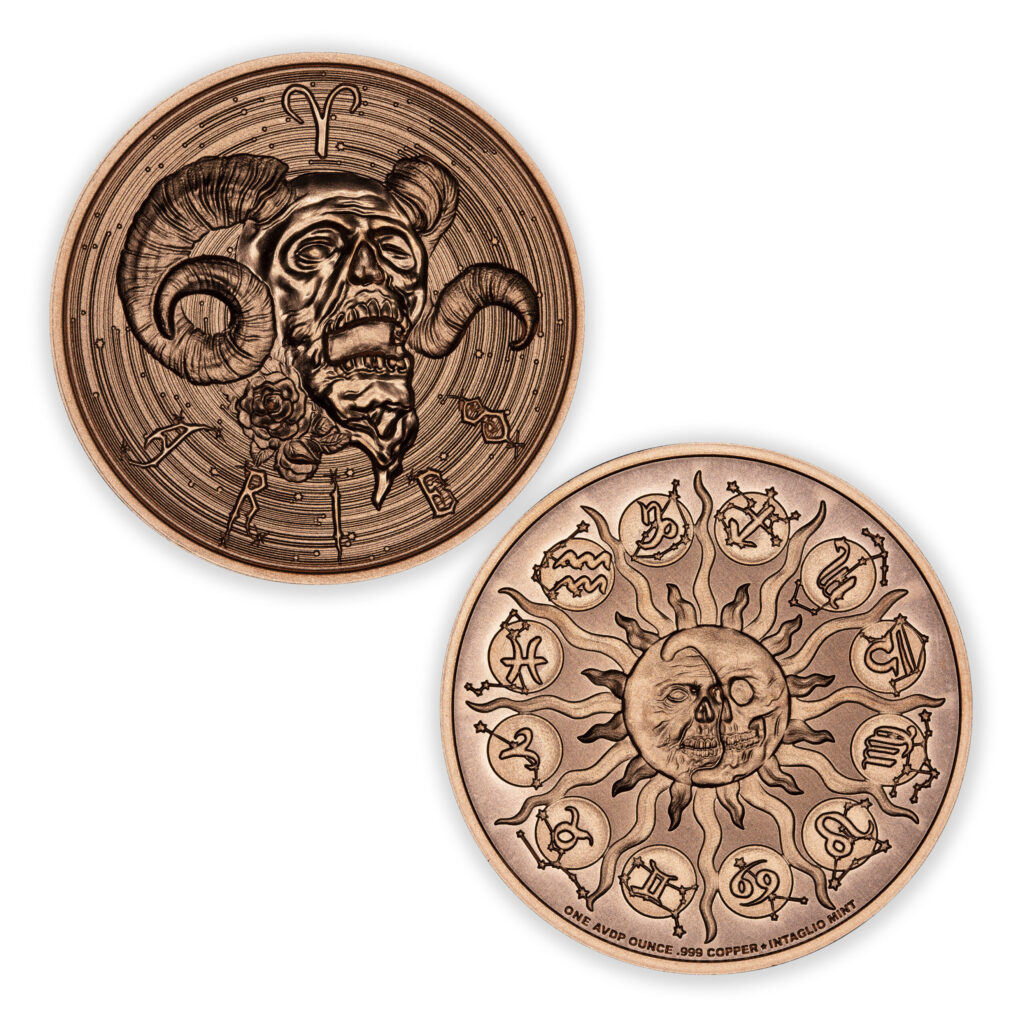 ZOMBIE ZODIAC - ARIES - 1OZ - 39MM - CU