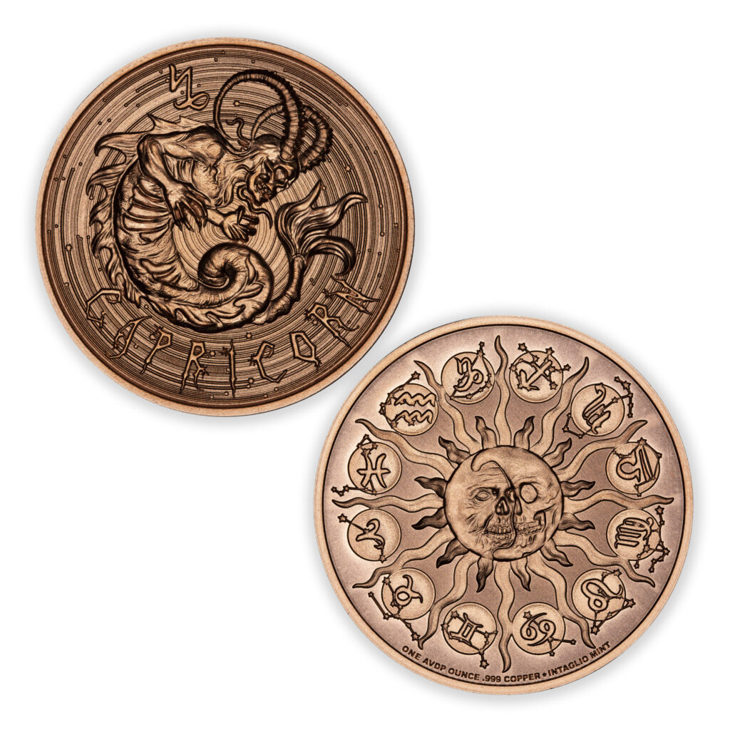ZOMBIE ZODIAC - CAPRICORN - 1OZ - 39MM - CU