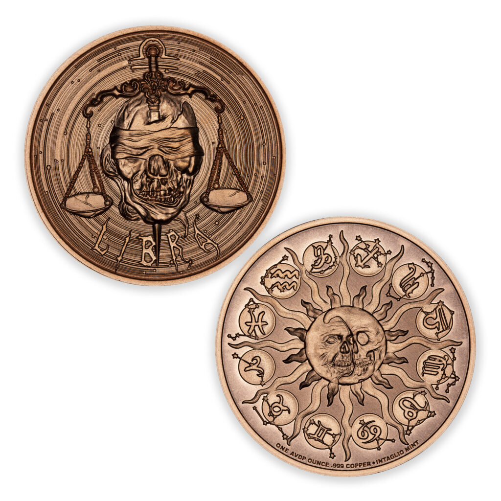 ZOMBIE ZODIAC - LIBRA - 1OZ - 39MM - CU