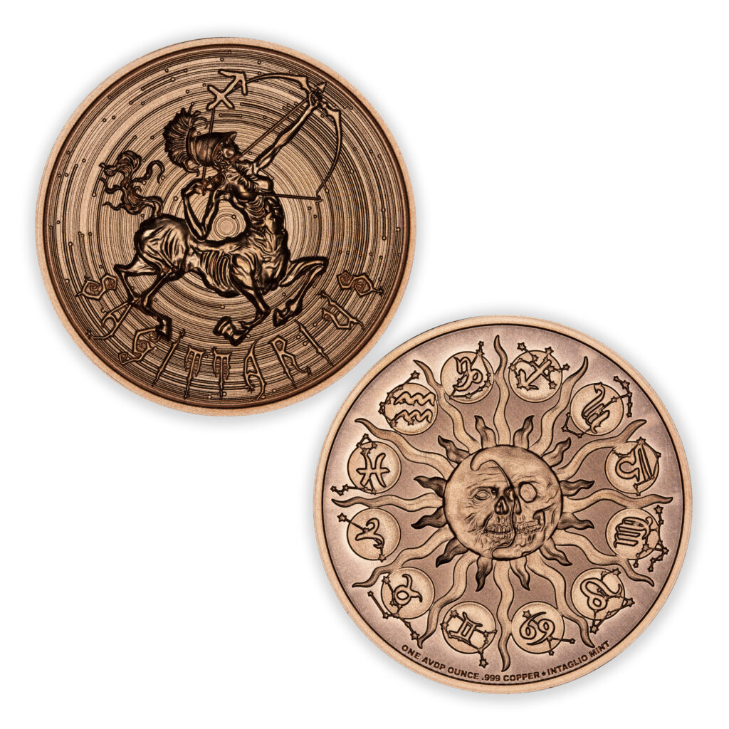 ZOMBIE ZODIAC - SAGITTARIUS - 1OZ - 39MM - CU
