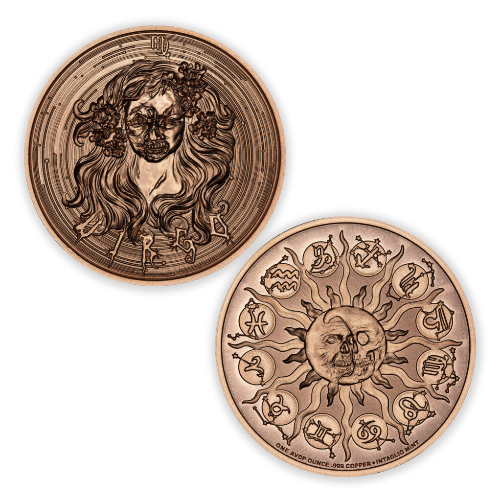 ZOMBIE ZODIAC - VIRGO - 1OZ - 39MM - CU