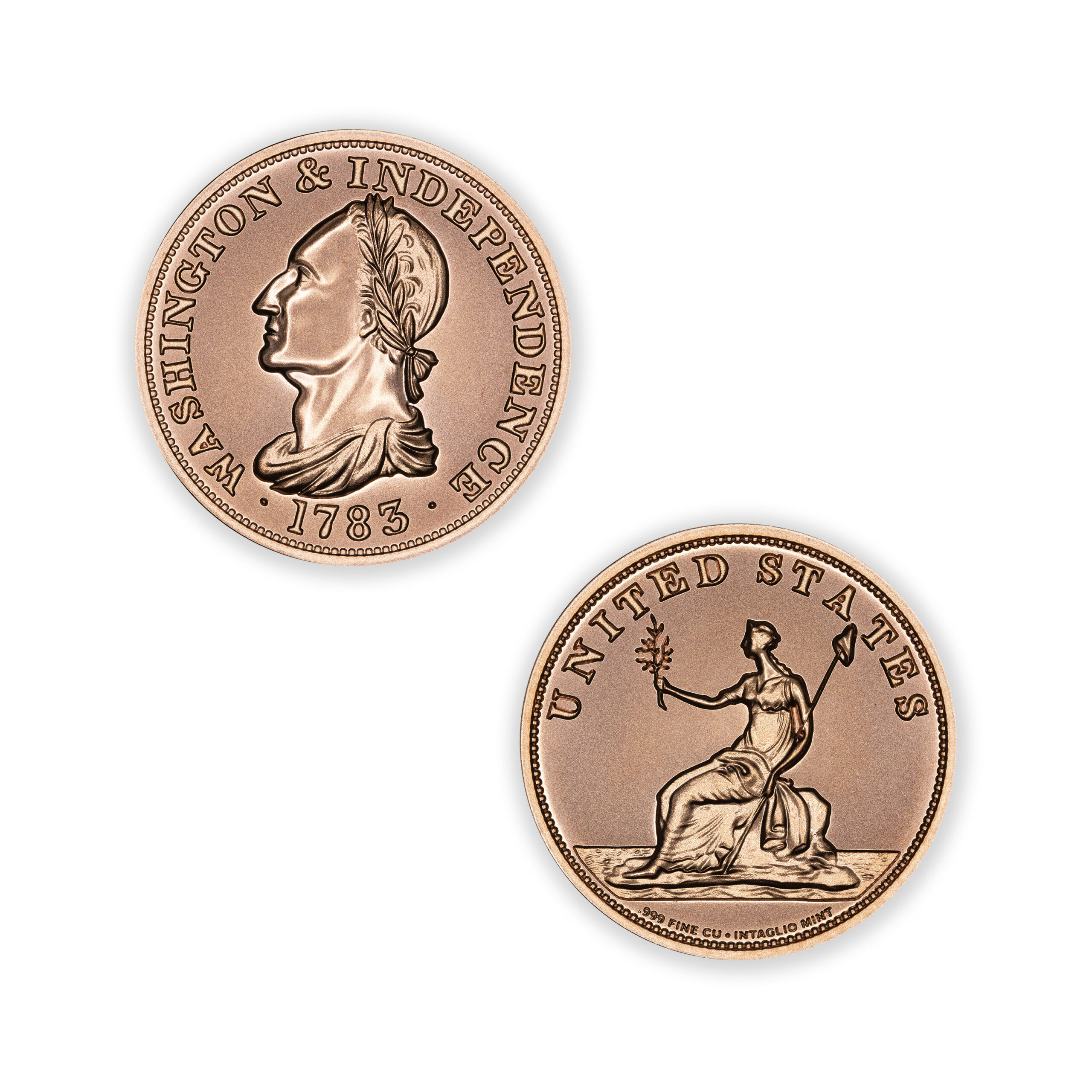 1783 WASHINGTON & INDEPENDENCE TRIBUTE - 1/2OZ - 30MM - Image 1