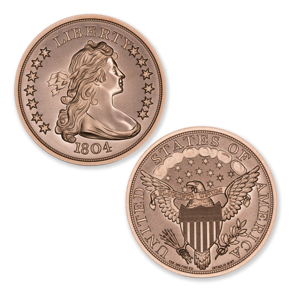 MODERN U.S. COIN TRIBUTES - 1804 DOLLAR - 1OZ - 39MM - CU
