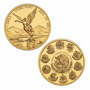 2025 LIBERTAD TRIBUTE - 1OZ - 39MM – 24K GOLD PLATED – W/CAPSULE