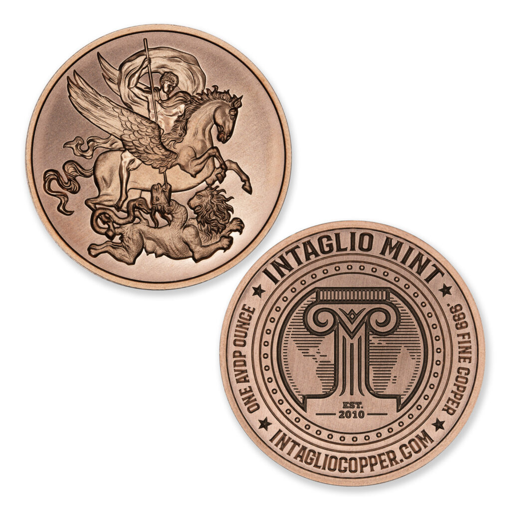 BELLEROPHON & PEGASUS - 1OZ - 39MM - CU