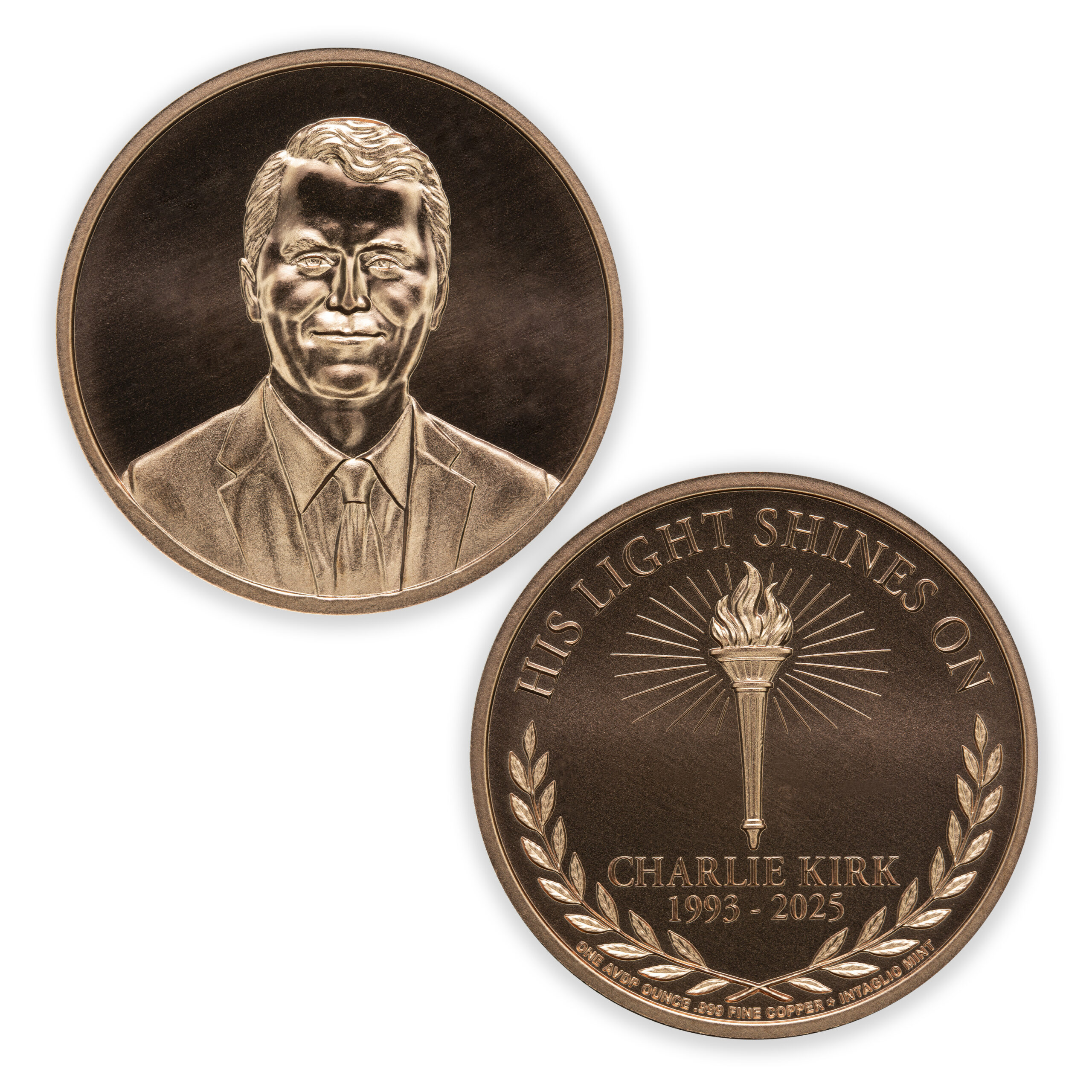 CHARLIE KIRK MEMEORIAL ROUND - 1OZ - 39MM - Image 1