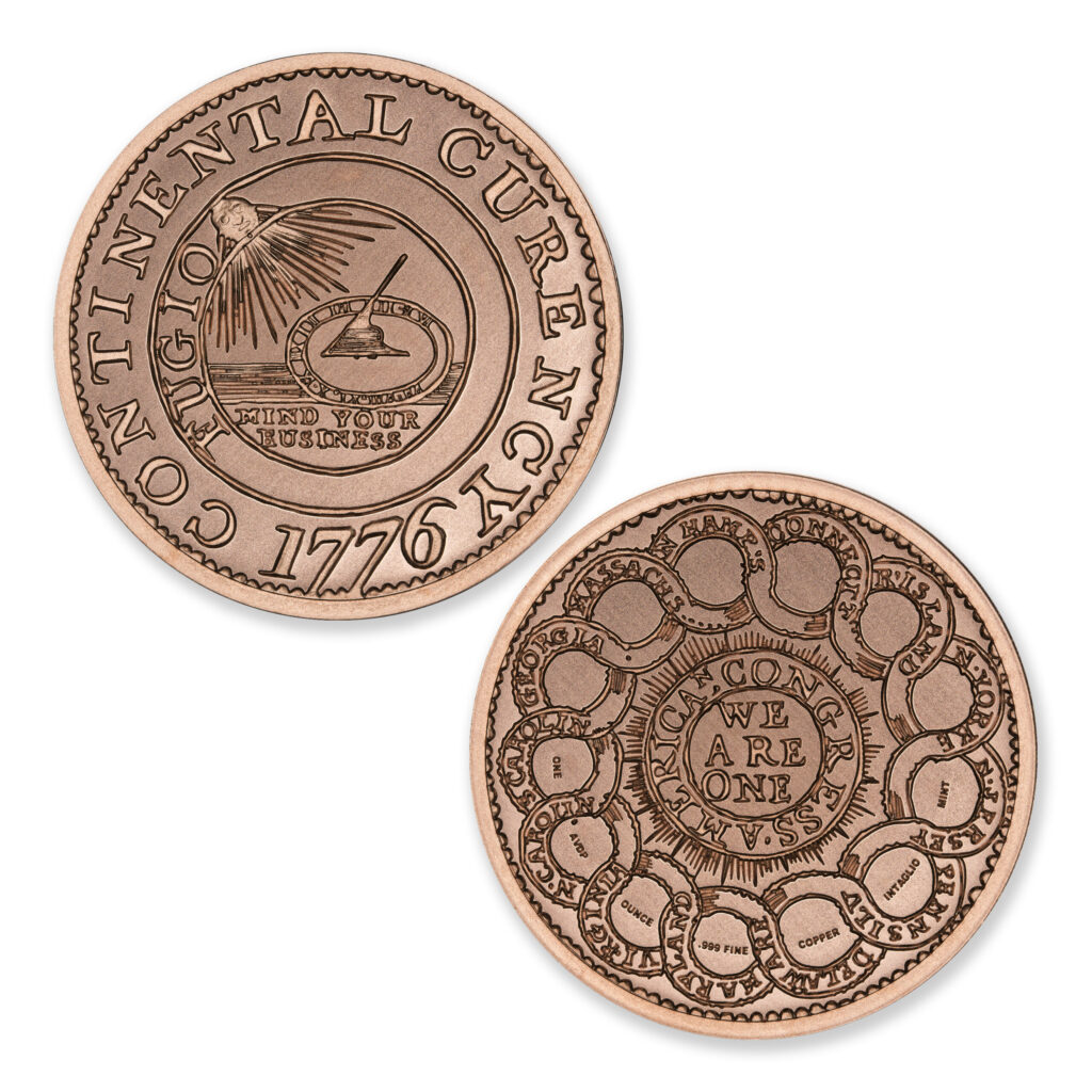 COLONIAL TRIBUTE SERIES - CONTINENTAL DOLLAR - 1OZ - 39MM - CU