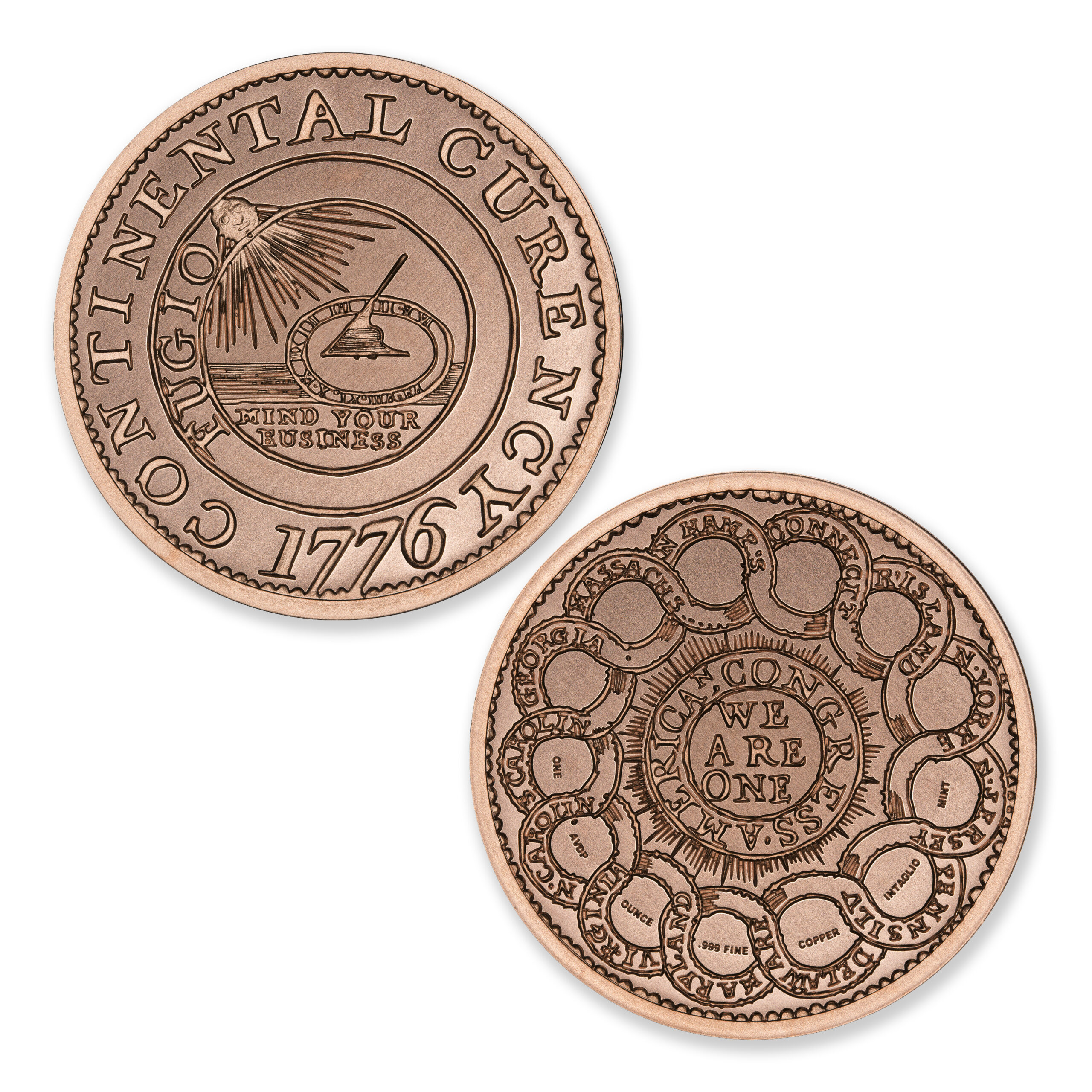 COLONIAL TRIBUTE SERIES - CONTINENTAL DOLLAR - 1OZ - 39MM - Image 1