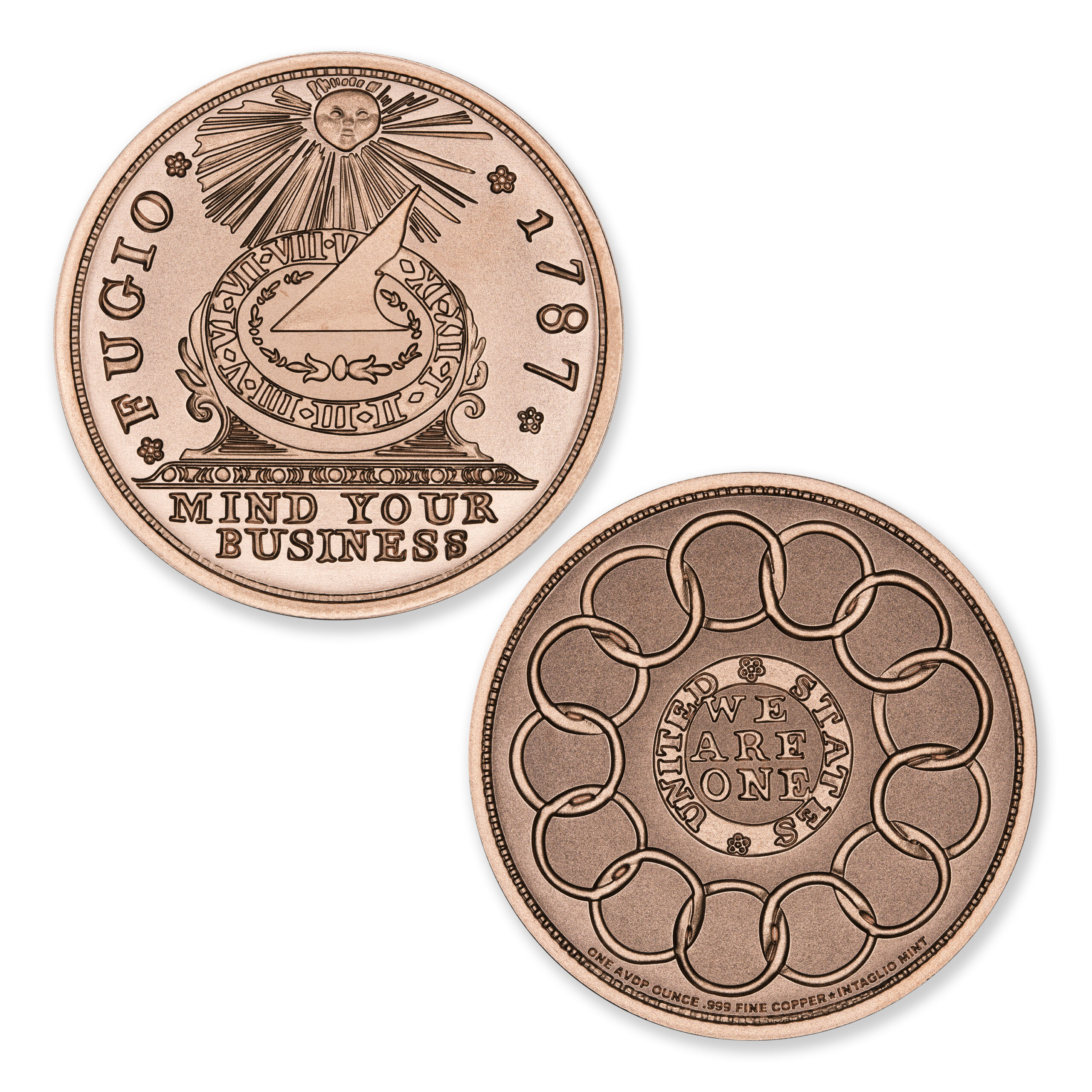 COLONIAL TRIBUTE SERIES - FUGIO CENT - 1OZ - 39MM - Image 1