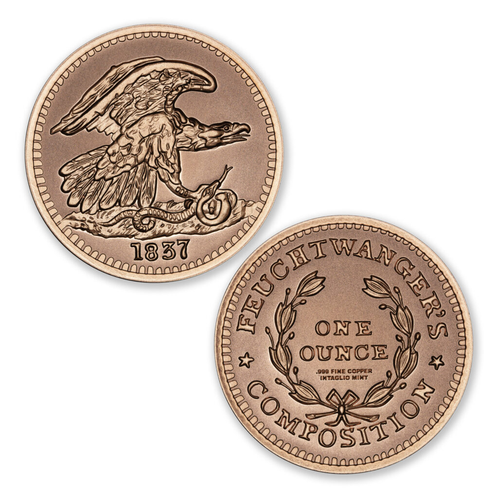 1837 FEUCHTWANGER'S CENT TRIBUTE - 1OZ - 39MM - CU
