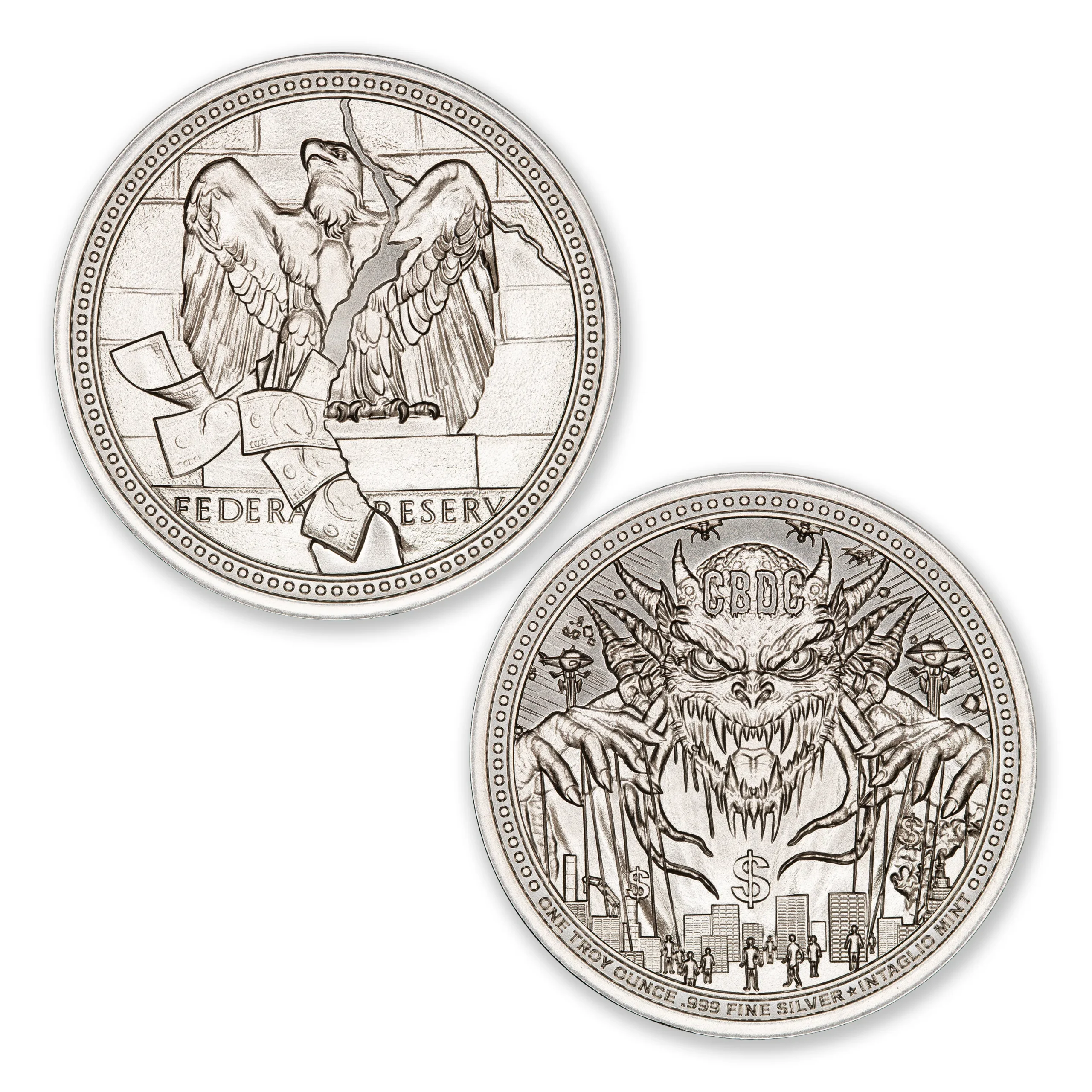 FIAT DECAY SERIES - CBDC – 1 TROY OUNCE – 39MM - Image 1