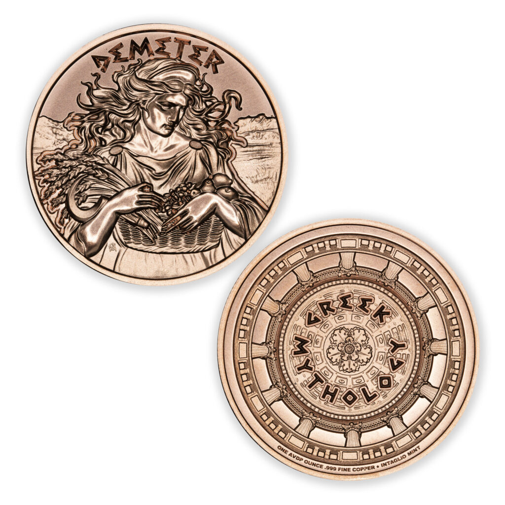 GREEK MYTHOLOGY SERIES - DEMETER - 1OZ - 39MM - CU