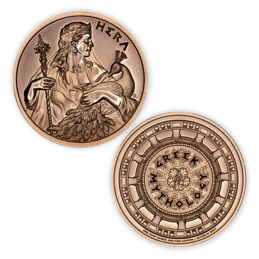 GREEK MYTHOLOGY SERIES - HERA - 1OZ - 39MM - CU