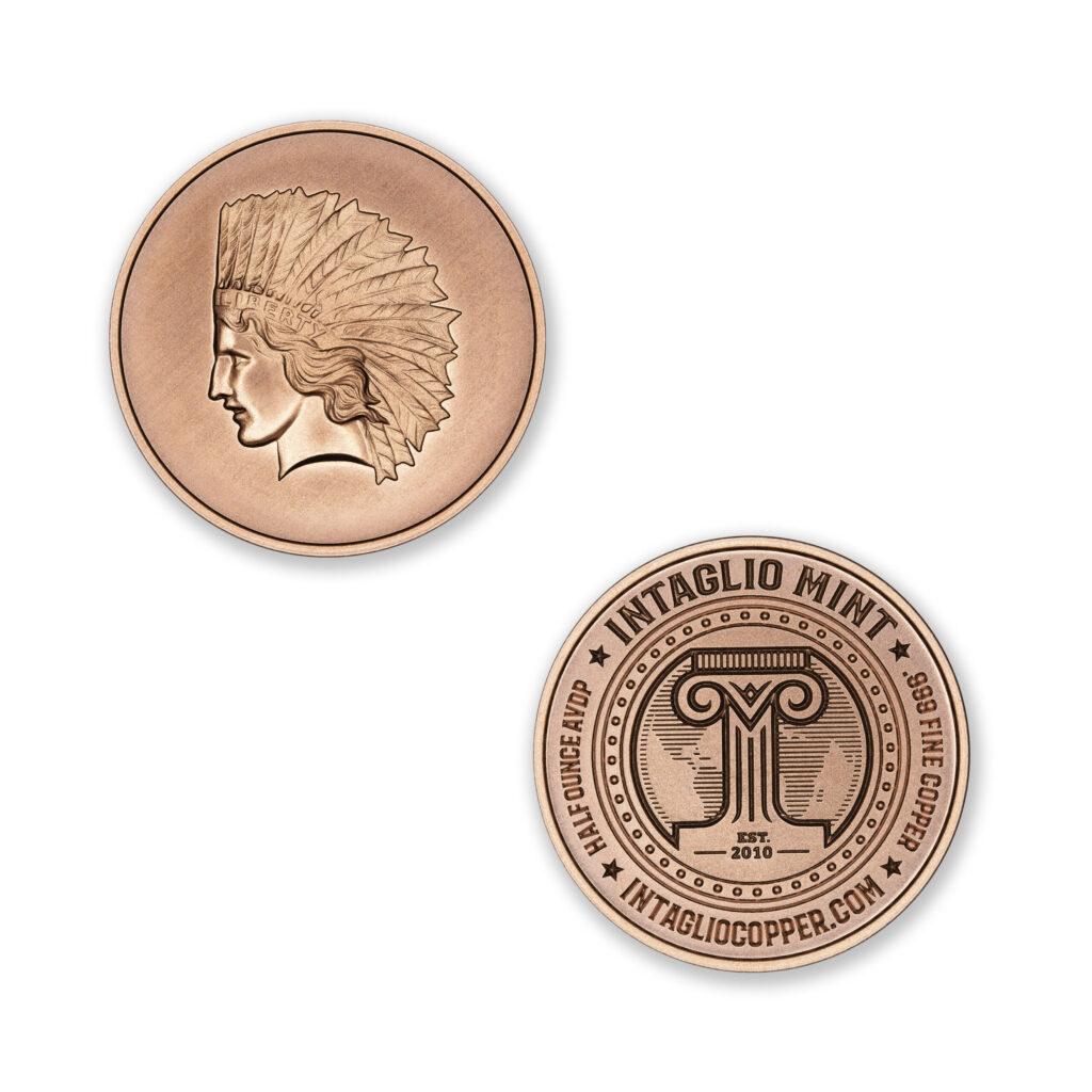 INDIAN HEAD TRIBUTE - 1/2OZ - 30MM - CU