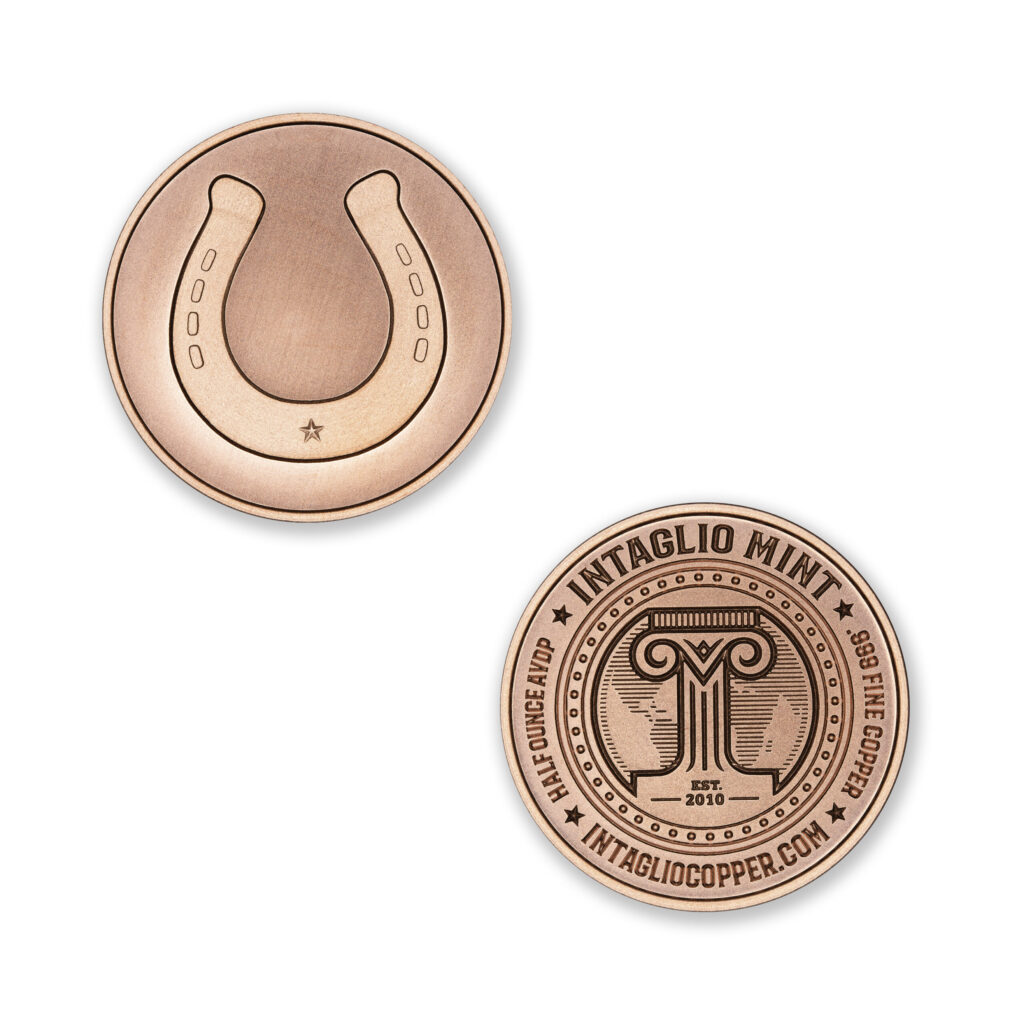 LUCKY HORSESHOE - 1/2OZ - 39MM - CU