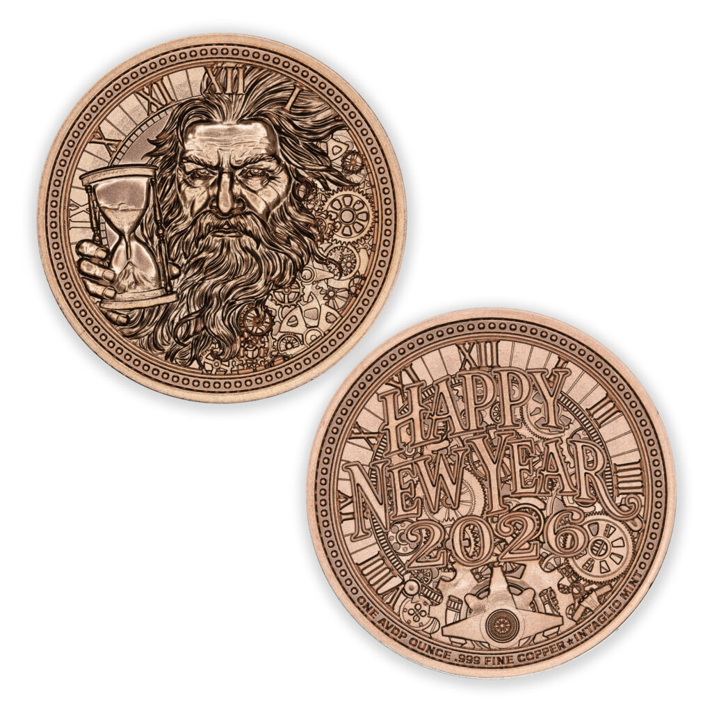 2026 HOLIDAY COLLECTION - HAPPY NEW YEAR - FATHER TIME - 1OZ - 39MM - CU
