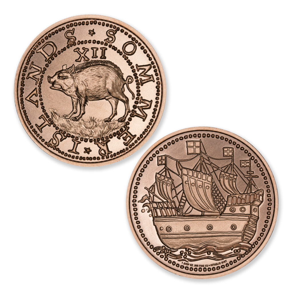 COLONIAL TRIBUTE SERIES - HOGGE MONEY - 1OZ - 39MM - CU
