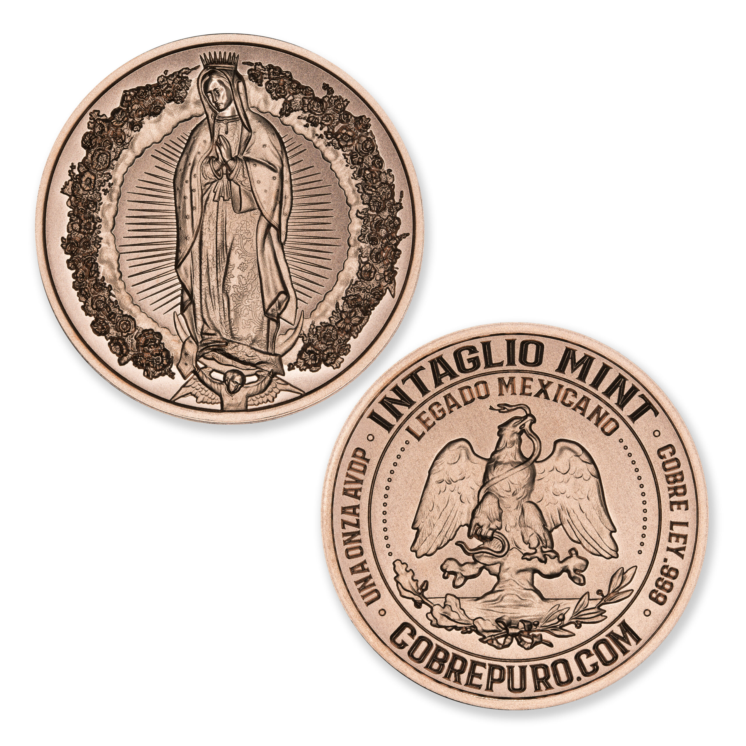 LEGADO MEXICANO SERIES - NUESTRA SEÑORA DE GUADALUPE - 1OZ - 39MM - Image 1