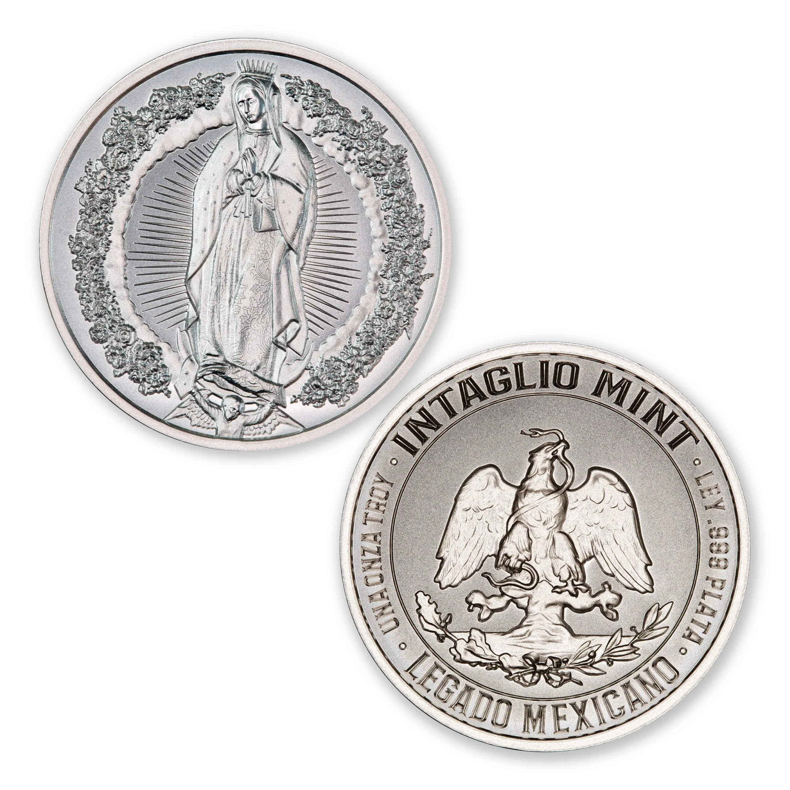 LEGADO MEXICANO SERIES – NUESTRA SEÑORA DE GUADALUPE – 1 TROY OUNCE – 39MM - Image 1