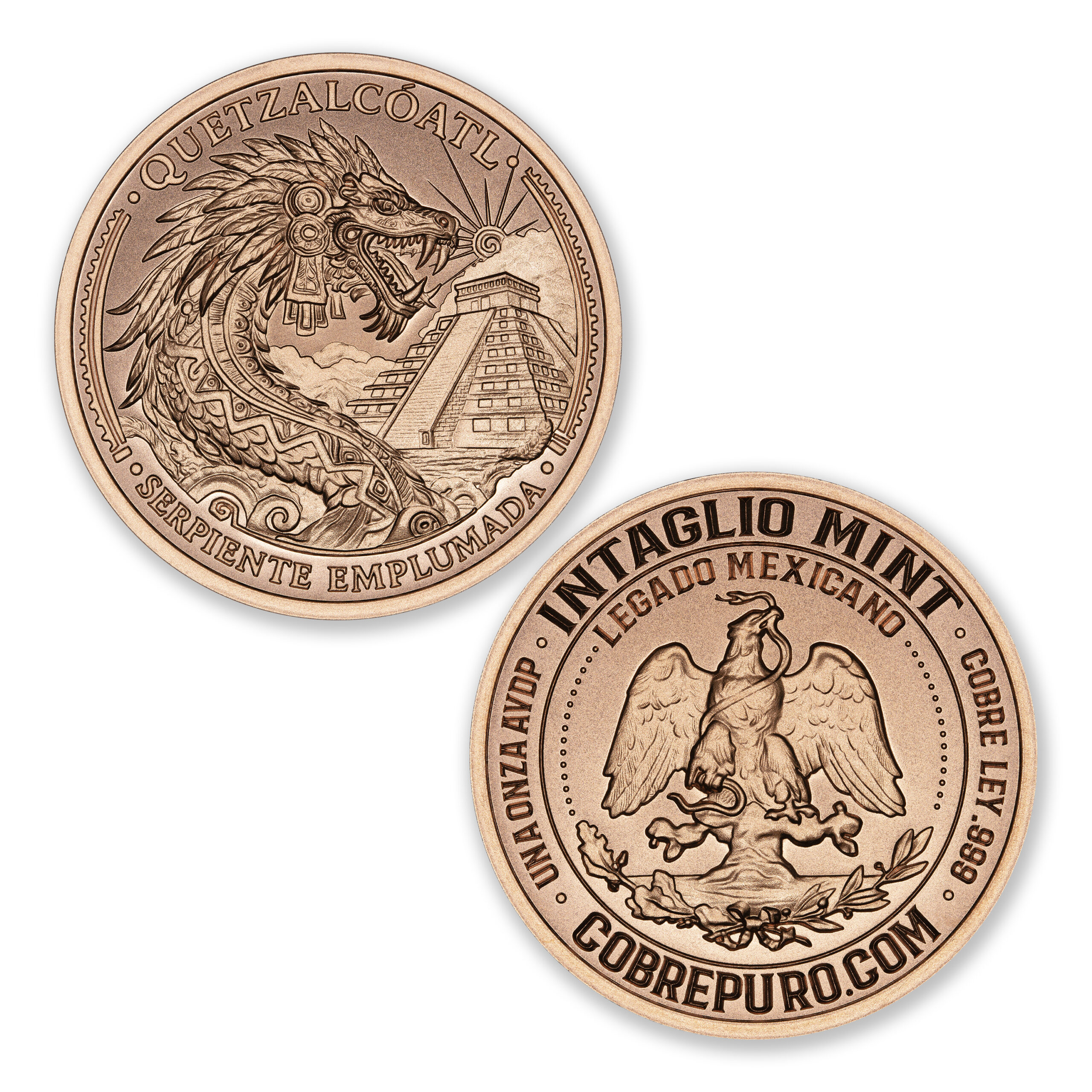 LEGADO MEXICANO SERIES - QUETZALCOATL - 1OZ - 39MM - Image 1