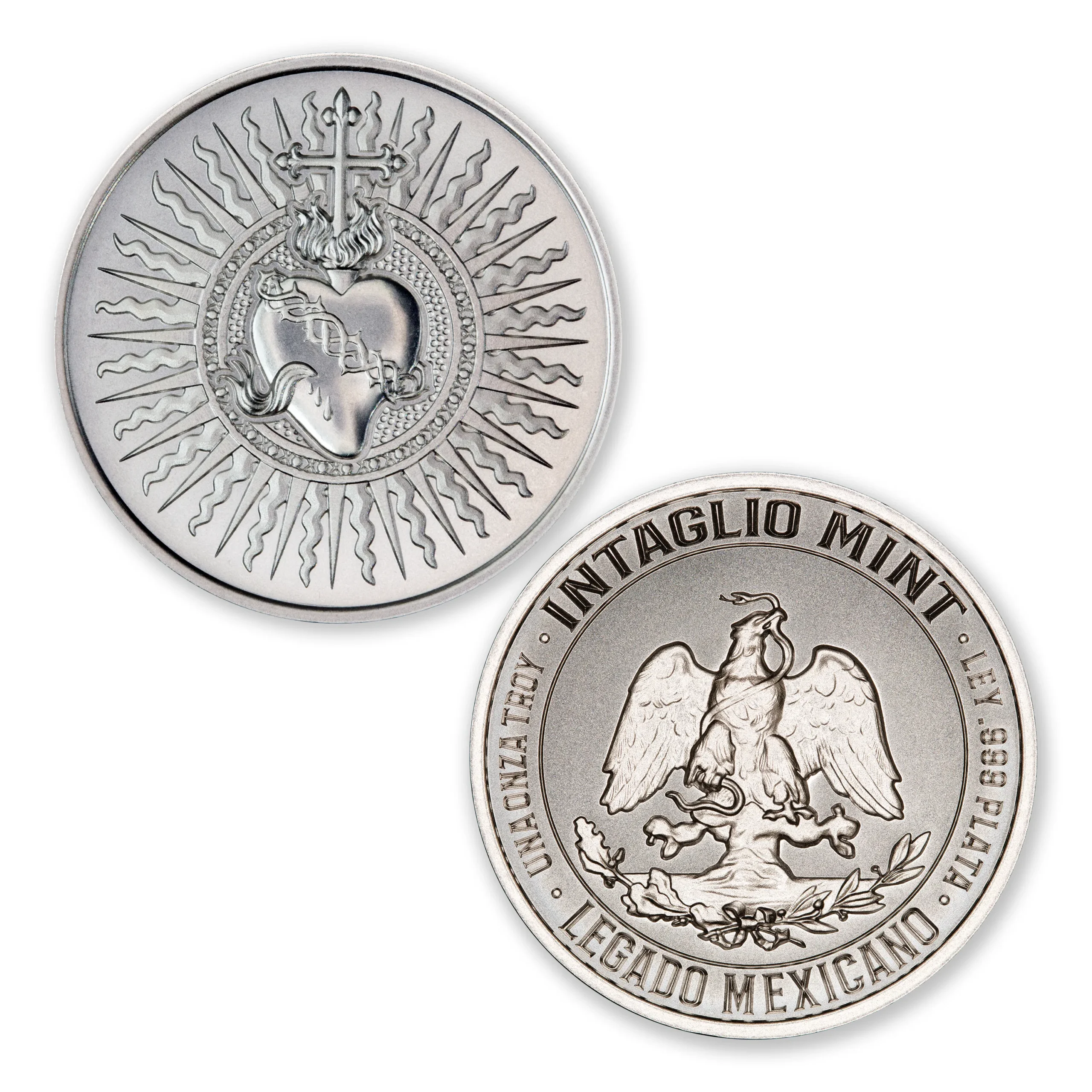 LEGADO MEXICANO SERIES – SAGRADO CORAZÓN – 1 TROY OUNCE – 39MM - Image 1