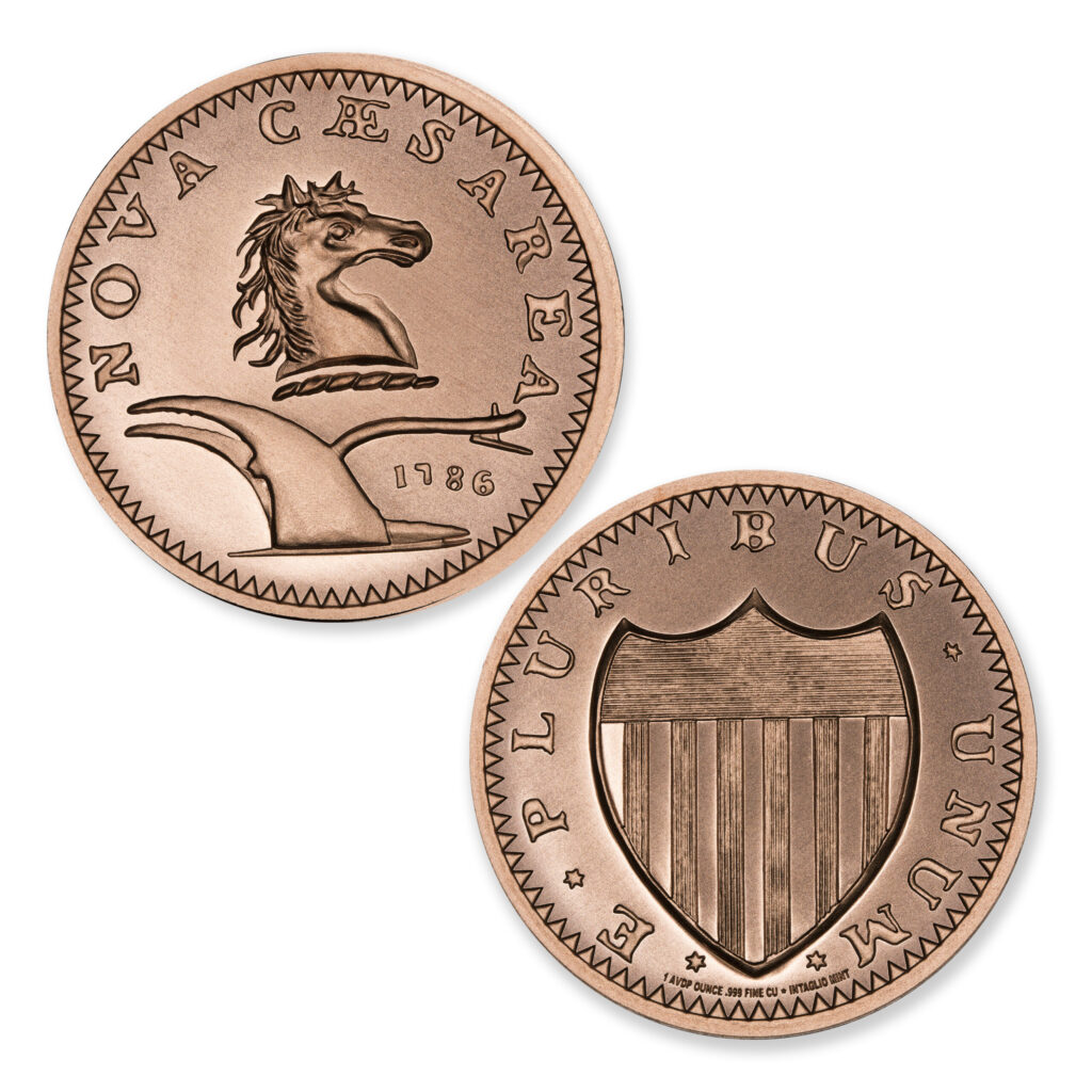 COLONIAL TRIBUTE SERIES - NEW JERSEY COPPER - 1OZ - 39MM - CU