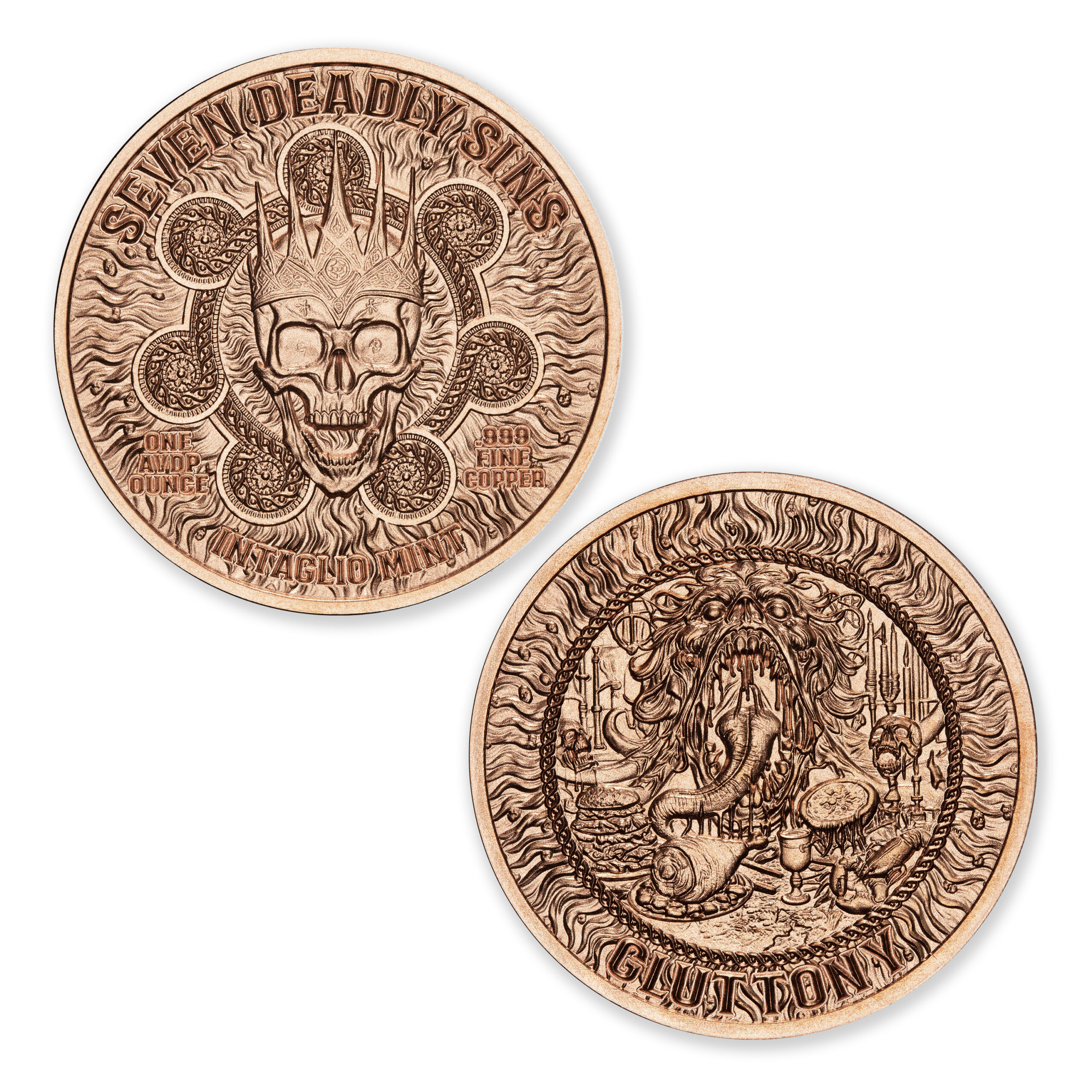 SEVEN DEADLY SINS - GLUTTONY - 1OZ - 39MM - Image 1