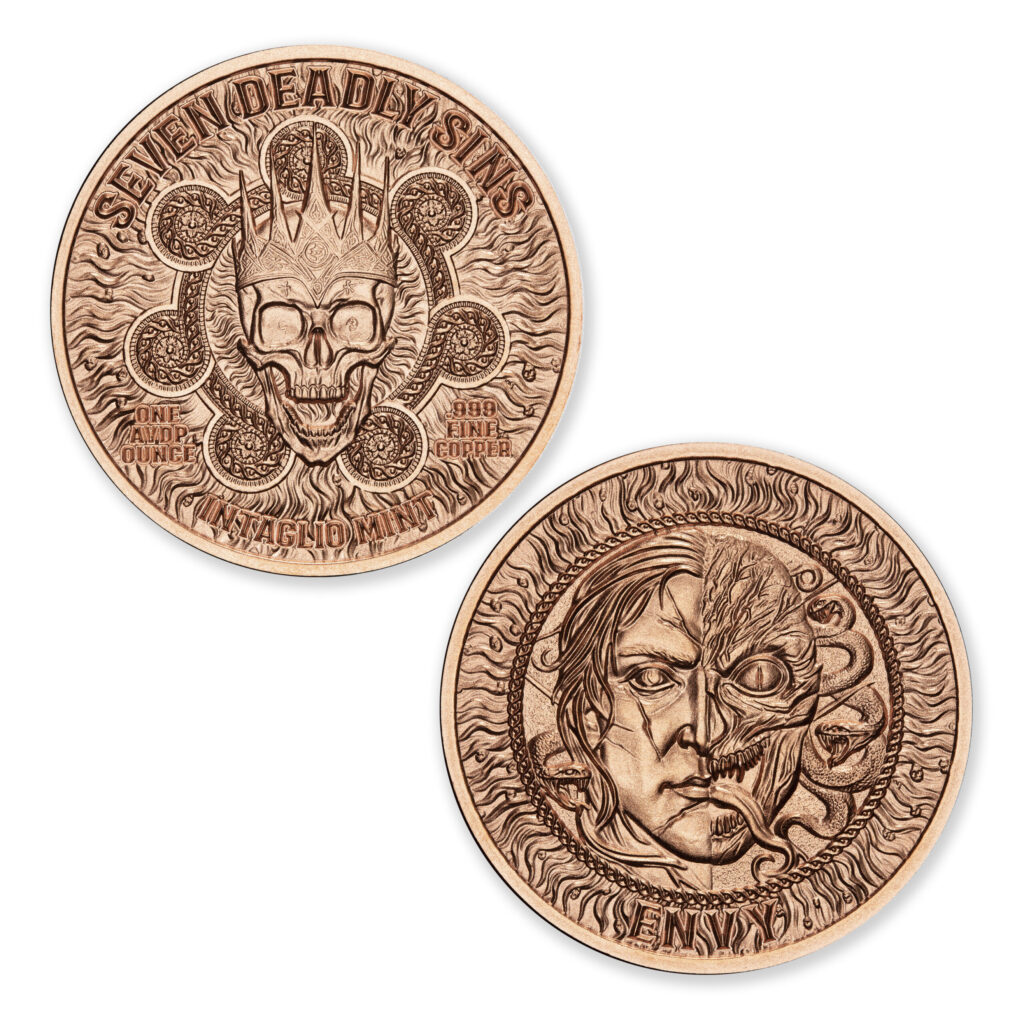 SEVEN DEADLY SINS - ENVY - 1OZ - 39MM - CU
