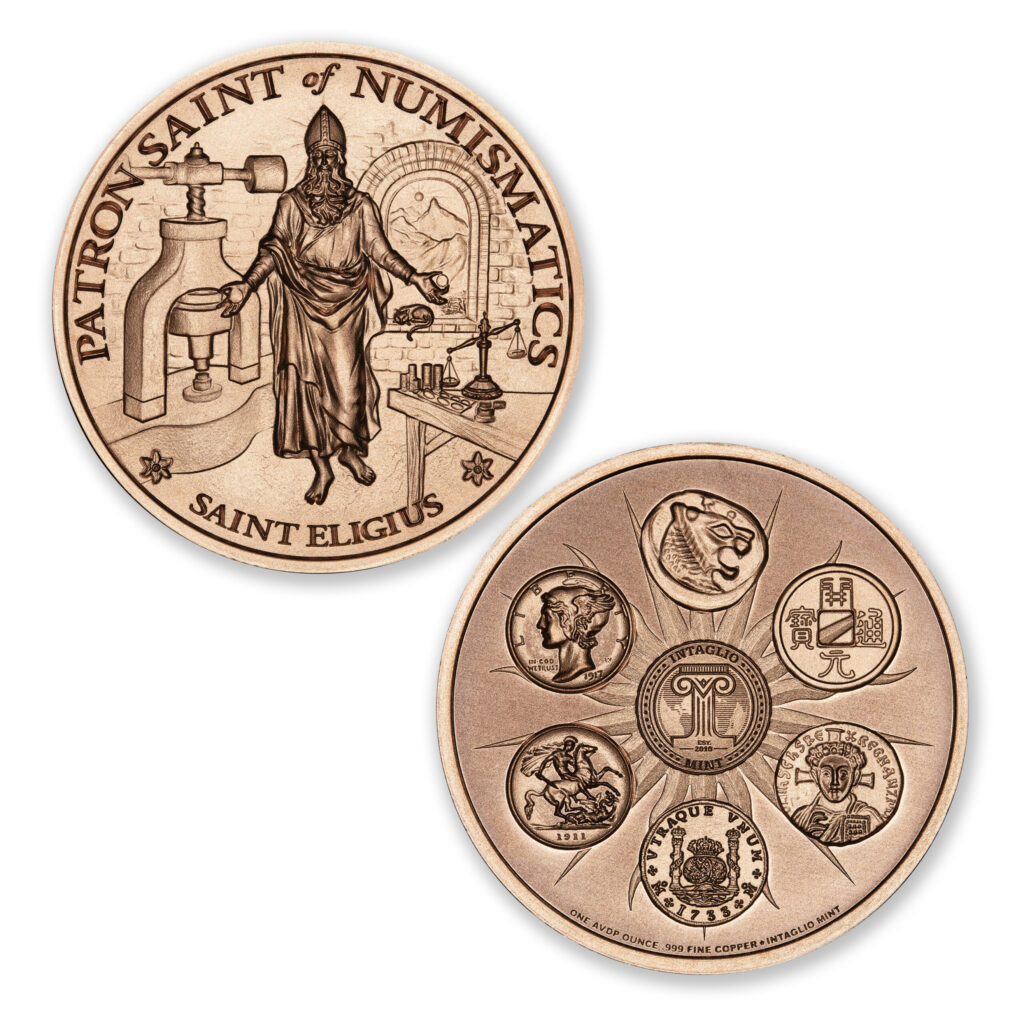 MINT HERITAGE SERIES - SAINT ELIGIUS - PATRON SAINT OF NUMISMATICS - 1OZ - 39MM - CU