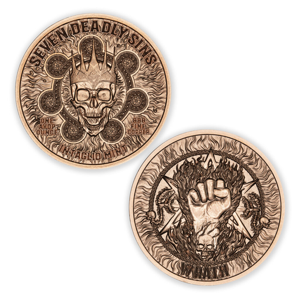 SEVEN DEADLY SINS - WRATH - 1OZ - 39MM - CU
