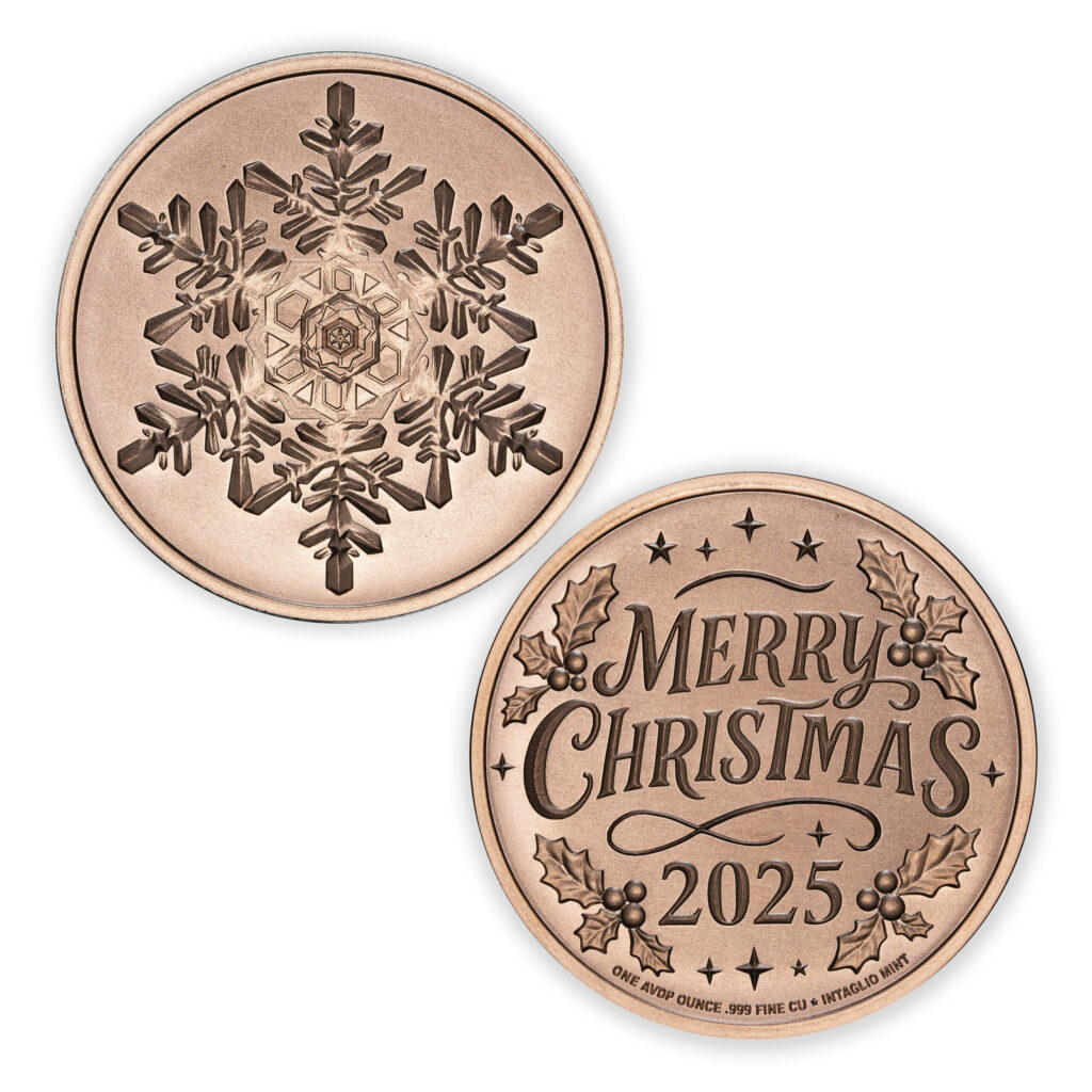 2025 HOLIDAY COLLECTION - SNOW FLAKE - 1OZ - 39MM - CU