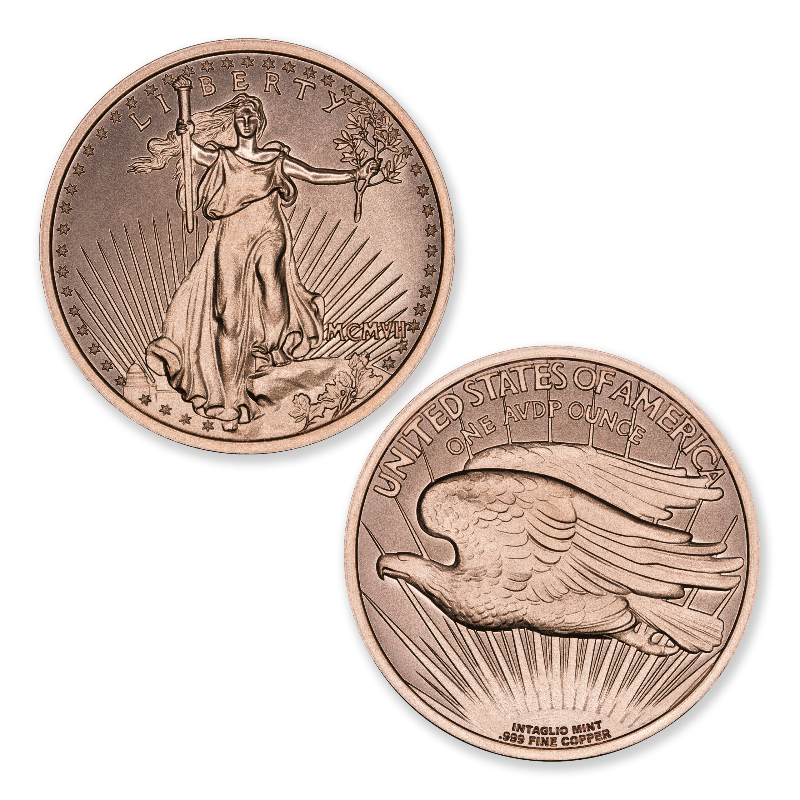 MODERN U.S. COIN TRIBUTES - SAINT-GAUDENS DOUBLE EAGLE TRIBUTE - 1OZ - 39MM - Image 1