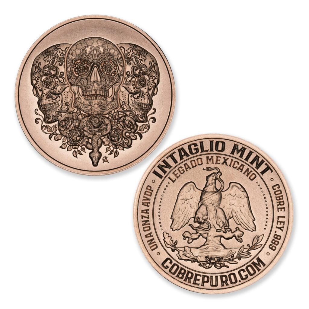 LEGADO MEXICANO SERIES - TRES CALAVERAS - 1OZ - 39MM - CU