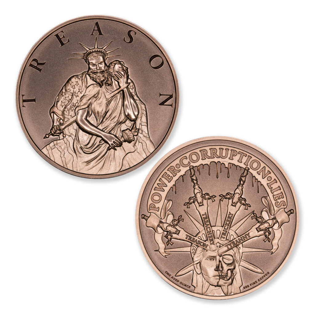 THE FOUR HORSEMEN OF CORRUPTION SERIES - TREASON - 1OZ - 39MM - CU