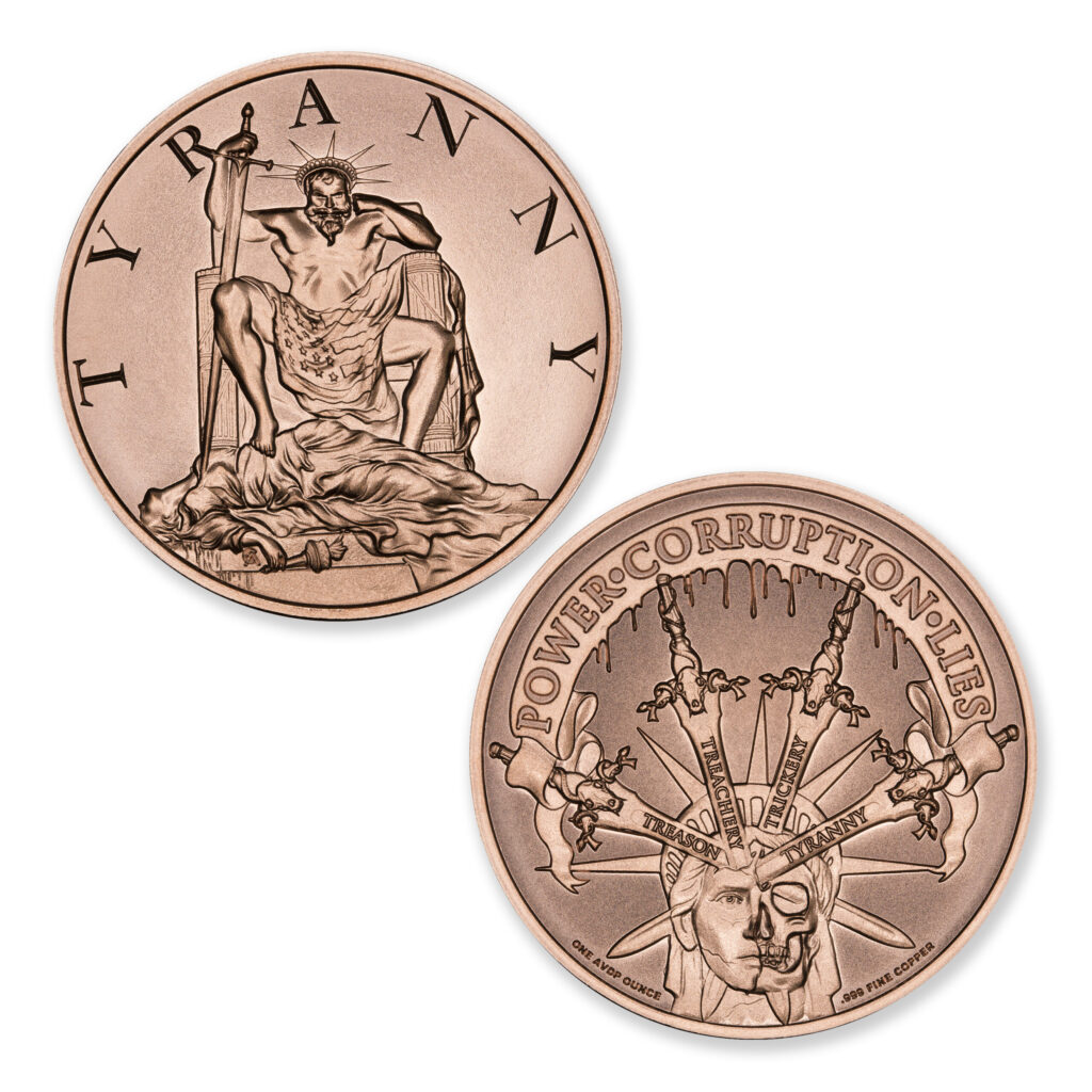 THE FOUR HORSEMEN OF CORRUPTION SERIES - TYRANNY - 1OZ - 39MM - CU