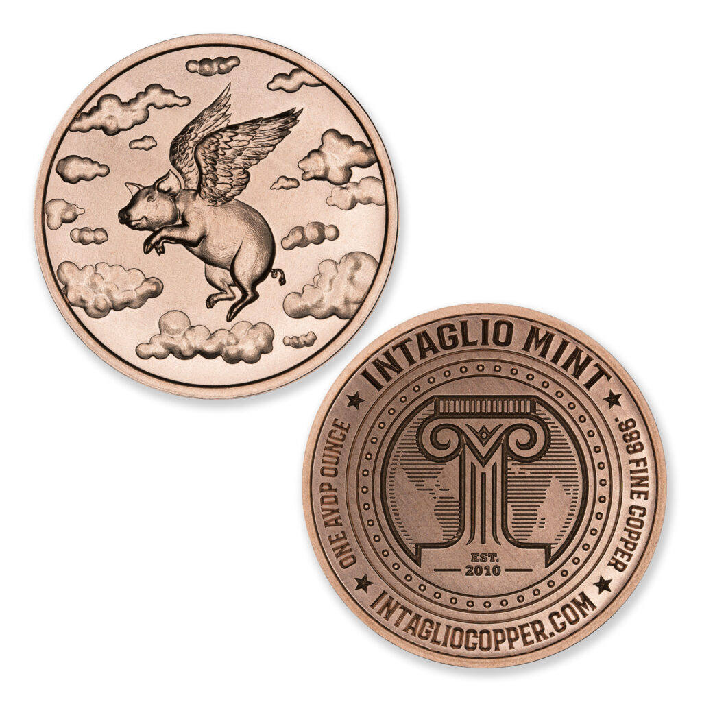 WHEN PIGS FLY - 1OZ - 39MM - CU