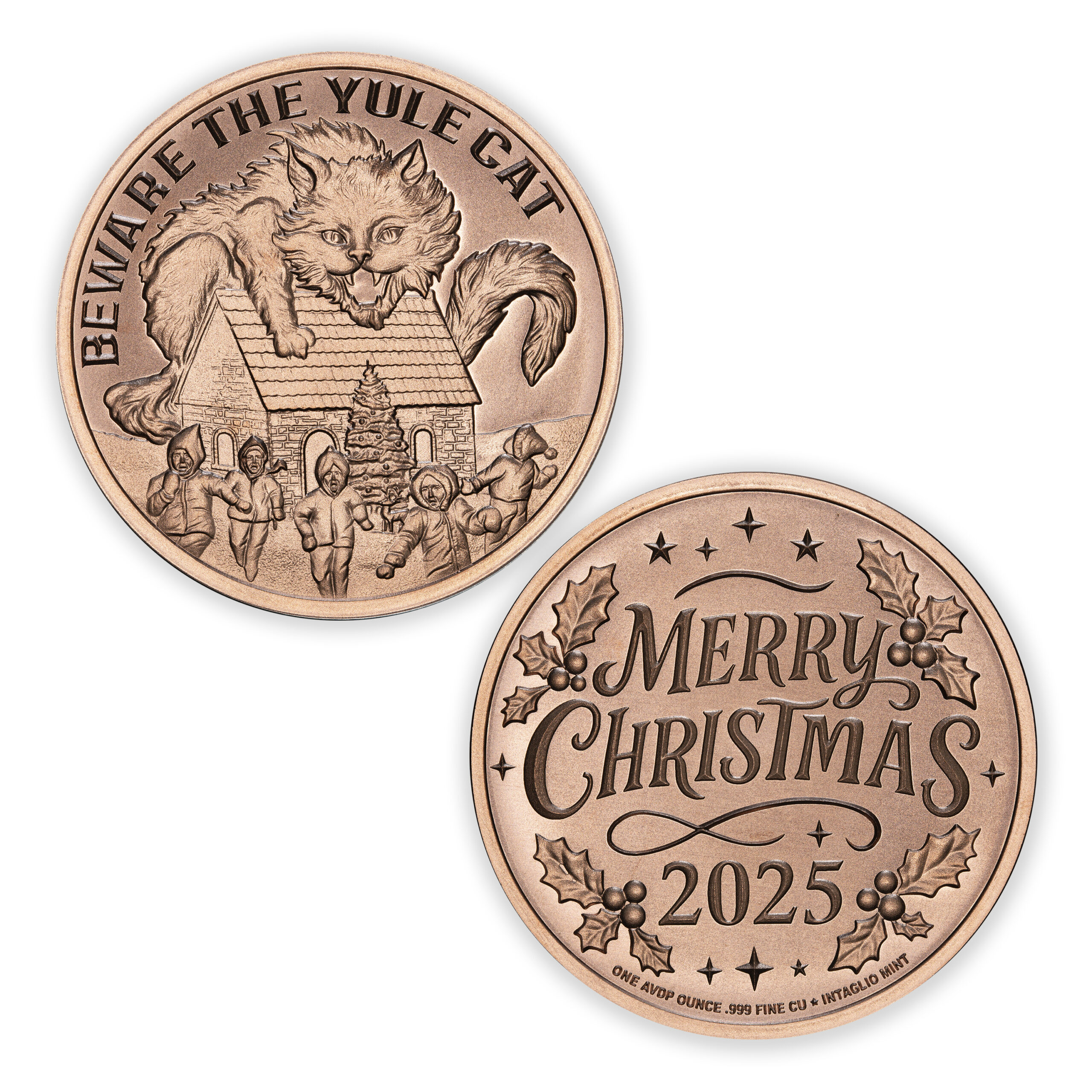 2025 HOLIDAY COLLECTION - YULE CAT - 1OZ - 39MM - Image 1