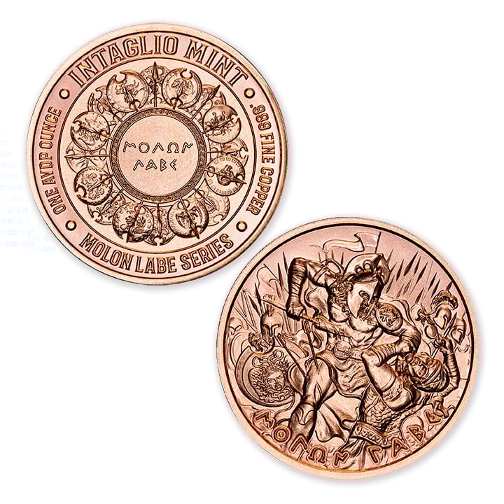 MOLON LABE COPPER COLLECTION - TYPE V - 1OZ - 39MM - Image 1