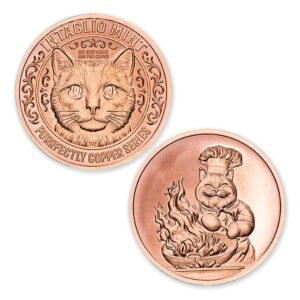 PURRFECTLY COPPER SERIES - CHEF CAT - 1OZ - 39MM