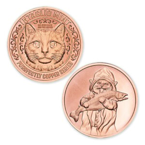 PURRFECTLY COPPER SERIES - FISHMONGER CAT - 1OZ - 39MM