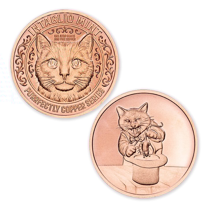 PURRFECTLY COPPER SERIES - MAGICIAN - 1OZ - 39MM - Image 1