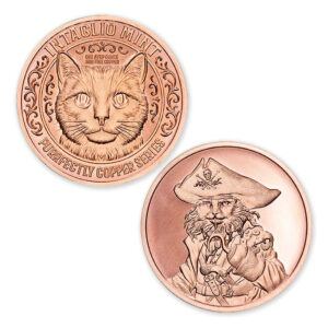 PURRFECTLY COPPER SERIES - PIRATE CAT - 1OZ - 39MM