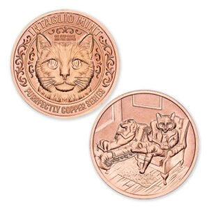 PURRFECTLY COPPER SERIES - THERAPIST CAT - 1OZ - 39MM