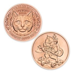 PURRFECTLY COPPER SERIES - VIKING CAT - 1OZ - 39MM