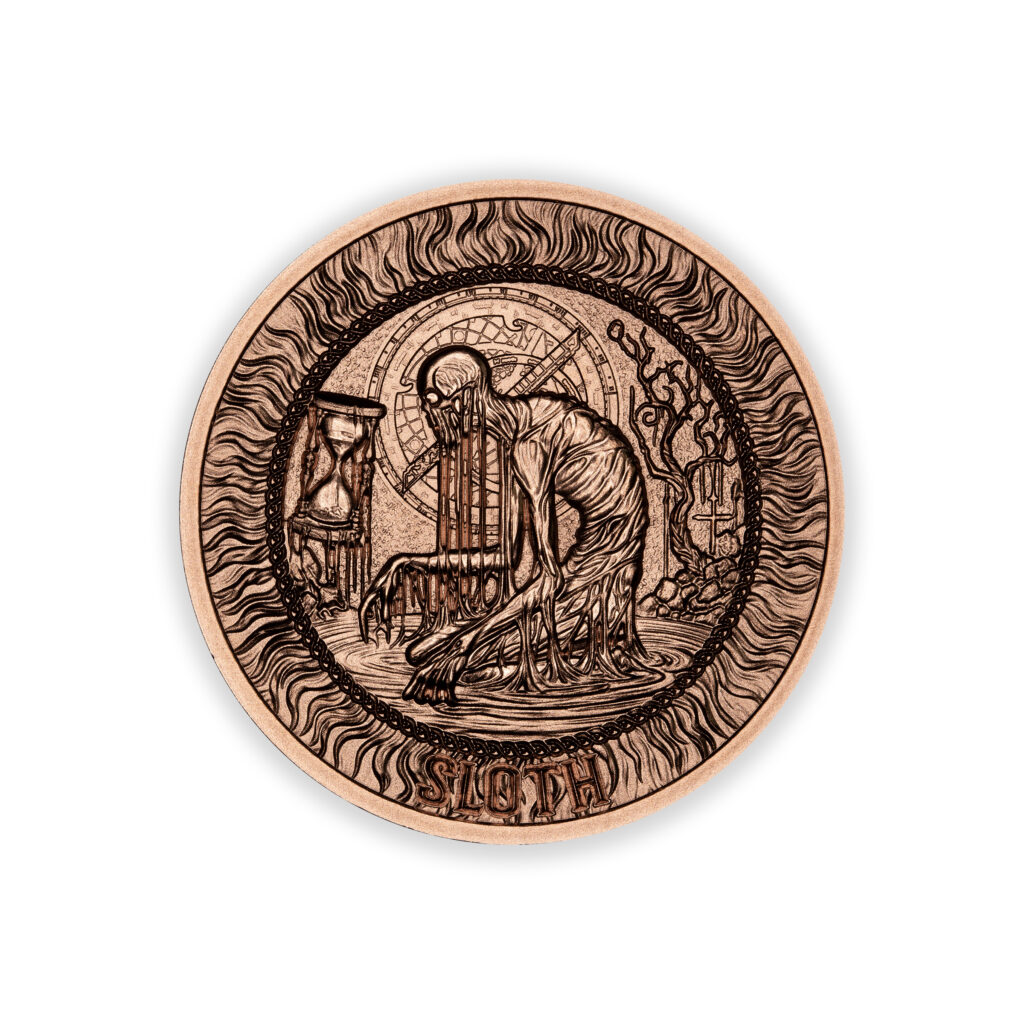 SEVEN DEADLY SINS - SLOTH - 1OZ - 39MM - CU