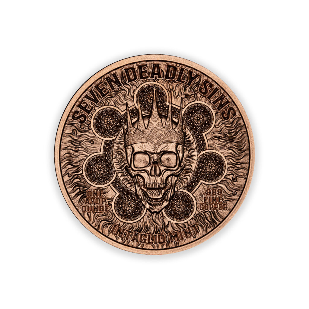 SEVEN DEADLY SINS - SLOTH - 1OZ - 39MM - CU