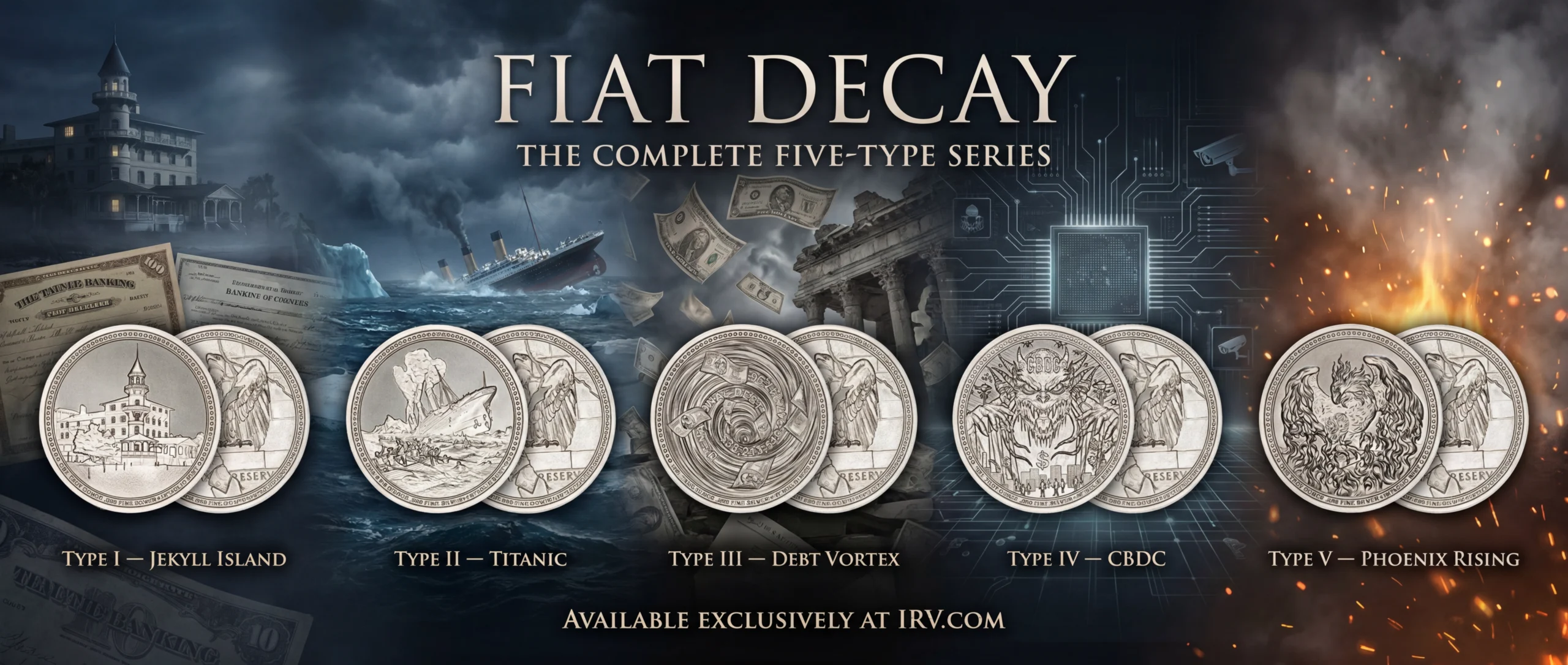 Fiat Decay Series — Minted in the U.S.A. by Intaglio Mint
