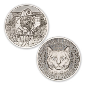 PURRFECTLY SILVER SERIES – FIRE CHIEF – 1 TROY OUNCE – 39MM