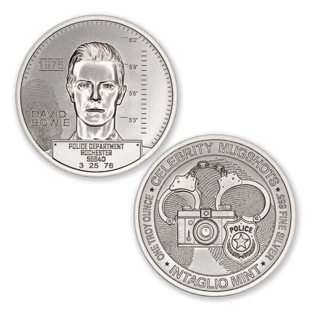 CELEBRITY MUGSHOTS – DAVID BOWIE – 1 TROY OUNCE – 39MM