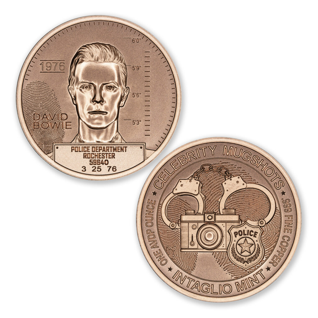CELEBRITY MUGSHOTS - DAVID BOWIE - 1OZ - 39MM - CU